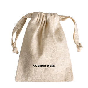 Bolsa peque&ntilde;a con cord&oacute;n de algod&oacute;n de bamb&uacute;