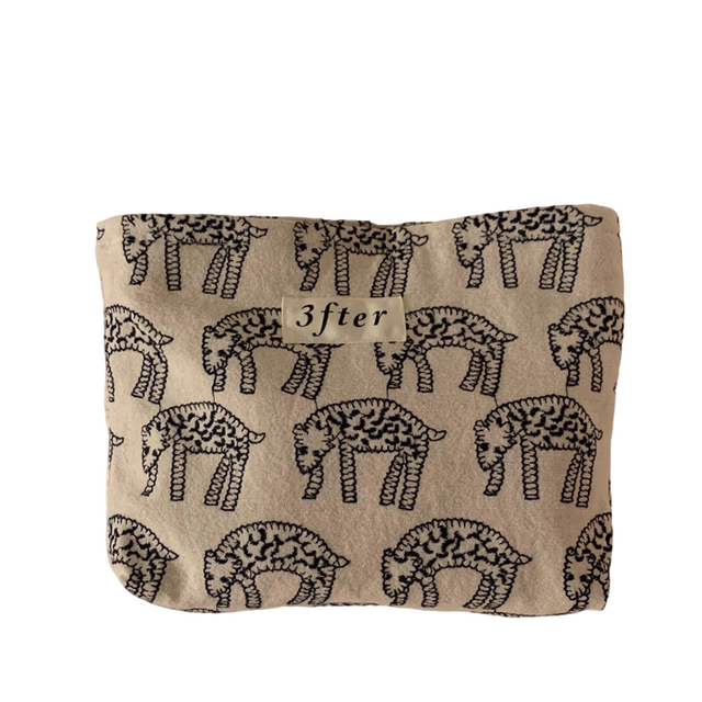 Minimalistische Ziegentasche aus Canvas mit Rei&szlig;verschluss