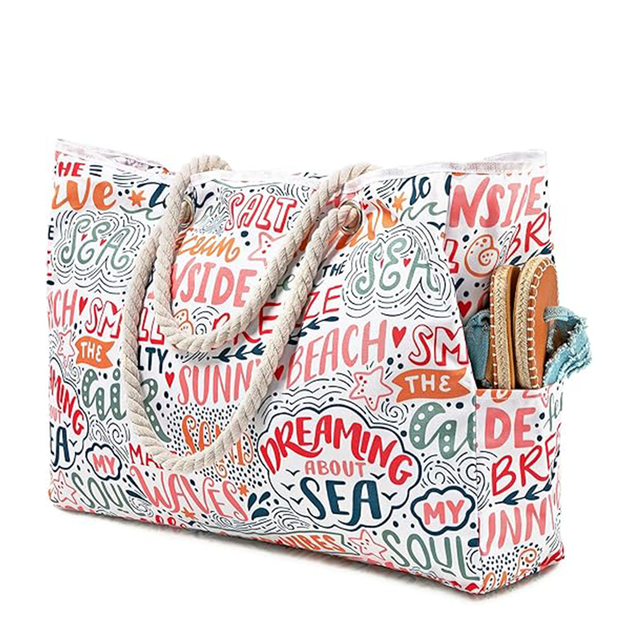 대형 방수 모래 방지 비치 토트