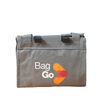 Bolsa de compras no tejida con cord&oacute;n plegable de dos compartimentos