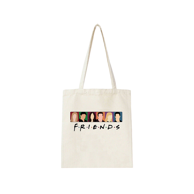 Bolso de hombro de lona Friends