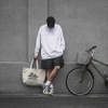 Bolso tote de lona juvenil con asa suave de gran capacidad