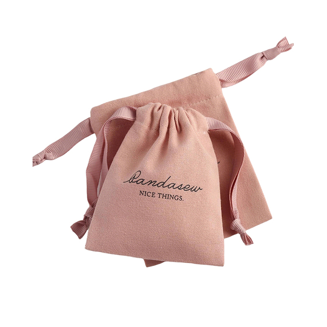Bolsa rosa con cord&oacute;n de algod&oacute;n a prueba de polvo