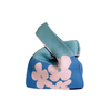 Bolso de mu&ntilde;eca con mini nudo y estampado de flores