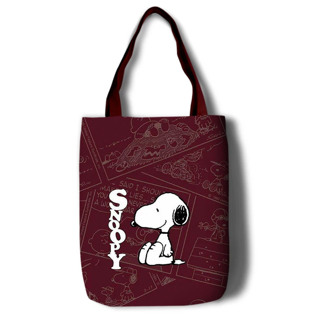 Colecci&oacute;n de bolsas de compras de lona con tema Snoopy