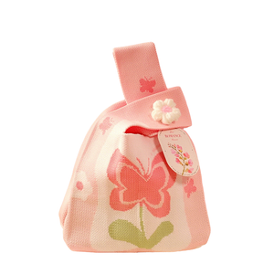 Bolso de mano tejido serie Spring Florals