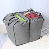Bolsa de compras no tejida con cord&oacute;n plegable de dos compartimentos
